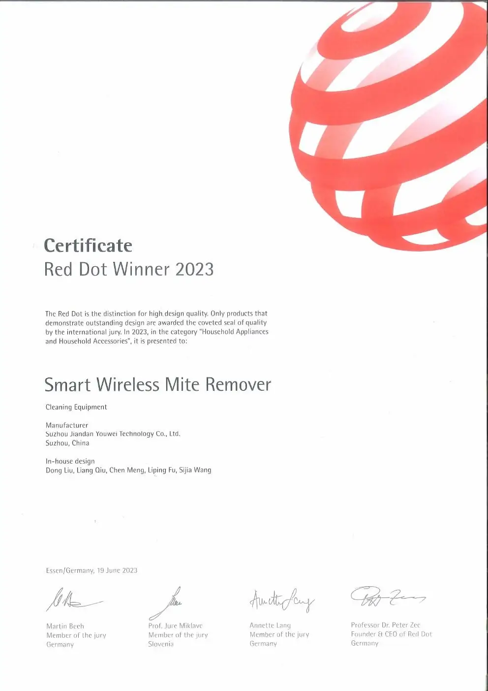 Giải thưởng Red Dot: Hạng mục Thiết kế Sản phẩm 2023